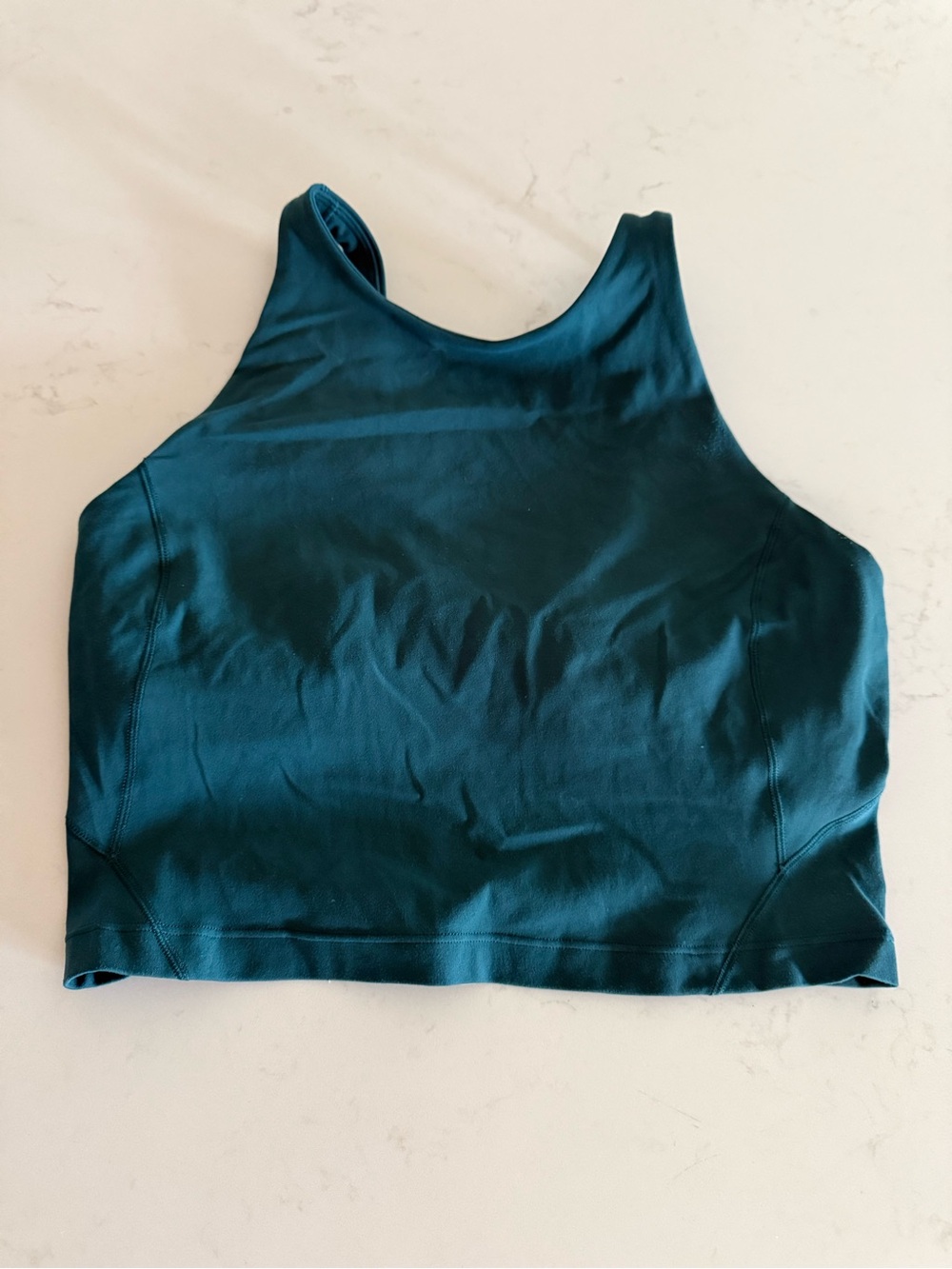Lululemon Align High Neck Top; turquoise-marine